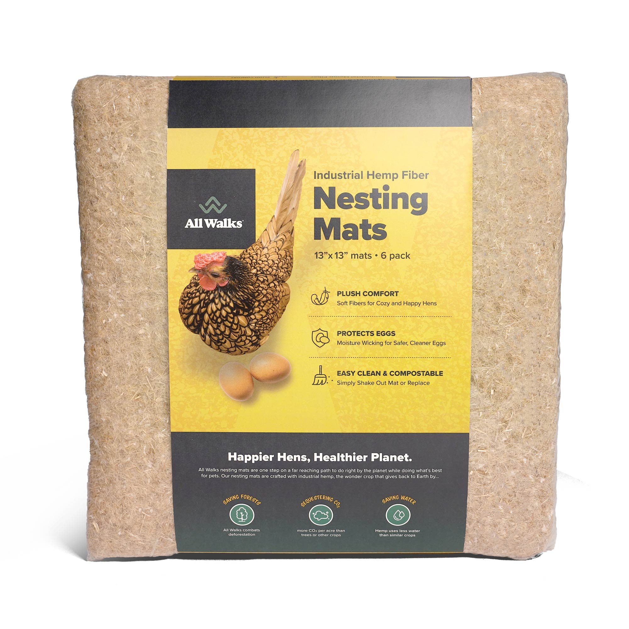 All Walks - Hemp Fiber Nesting Mat - 6 PK