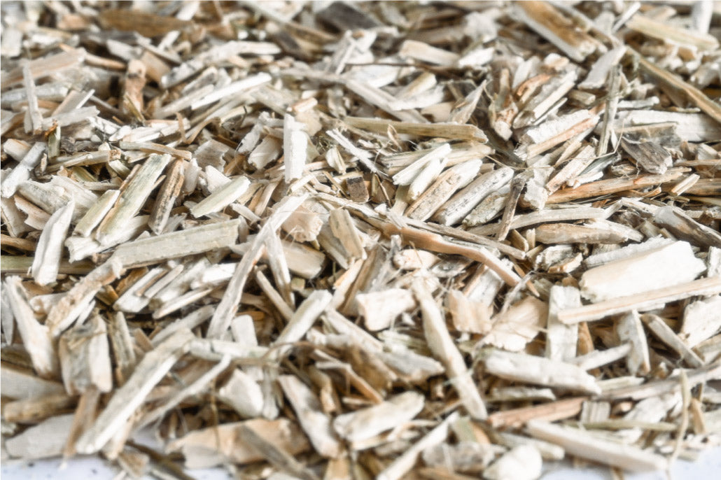 Detailed picture showing the premium hemp found in 150L package.