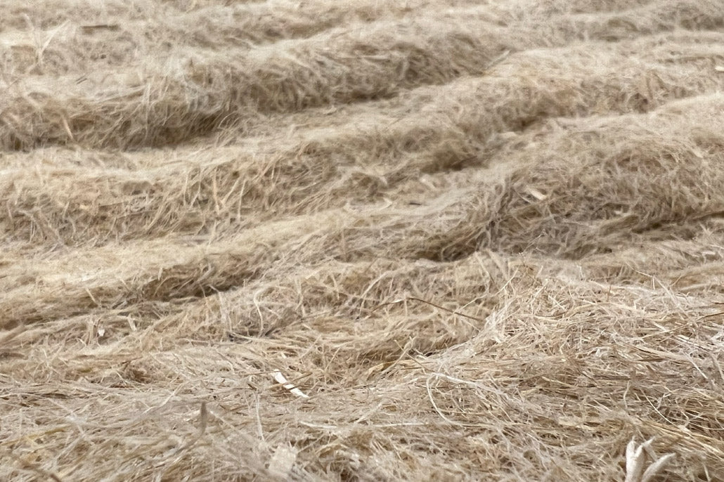 Detailed picture showing the hemp fiber used for the All Walks Nesting Mats.